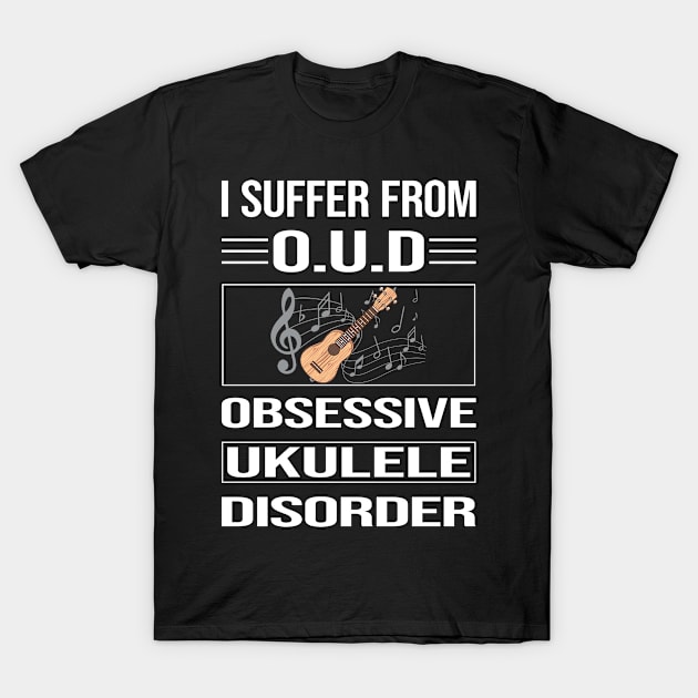 Funny Obsessive Ukulele T-Shirt by relativeshrimp